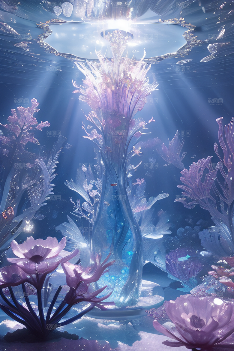 深海童话世界花朵盛开