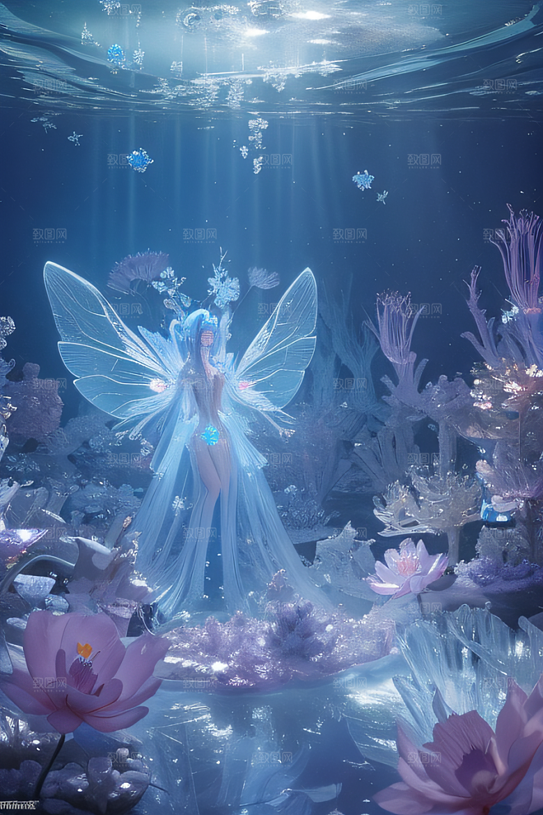 深海童话世界花朵盛开