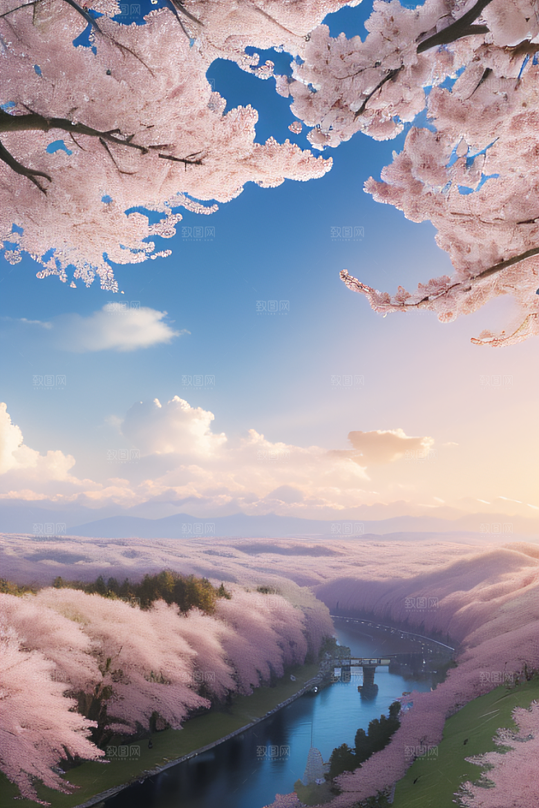 飘逸樱花云上皇宫