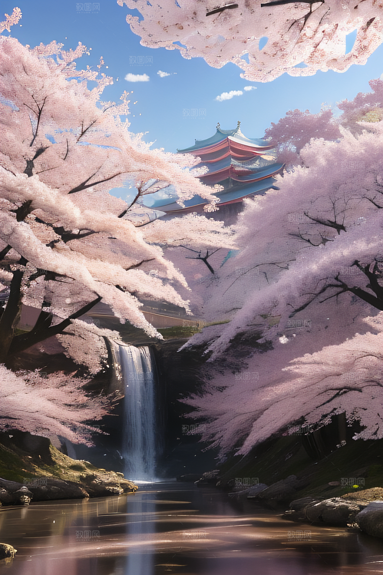 飘逸樱花云上皇宫