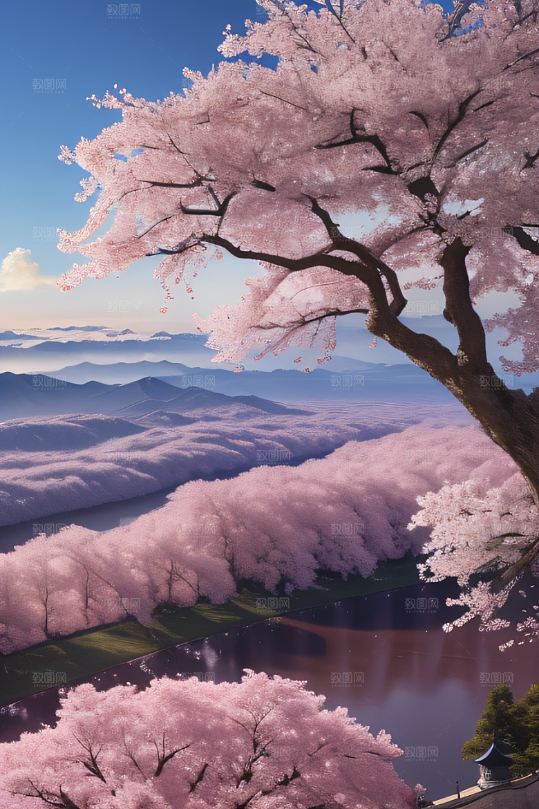 飘逸樱花云上皇宫