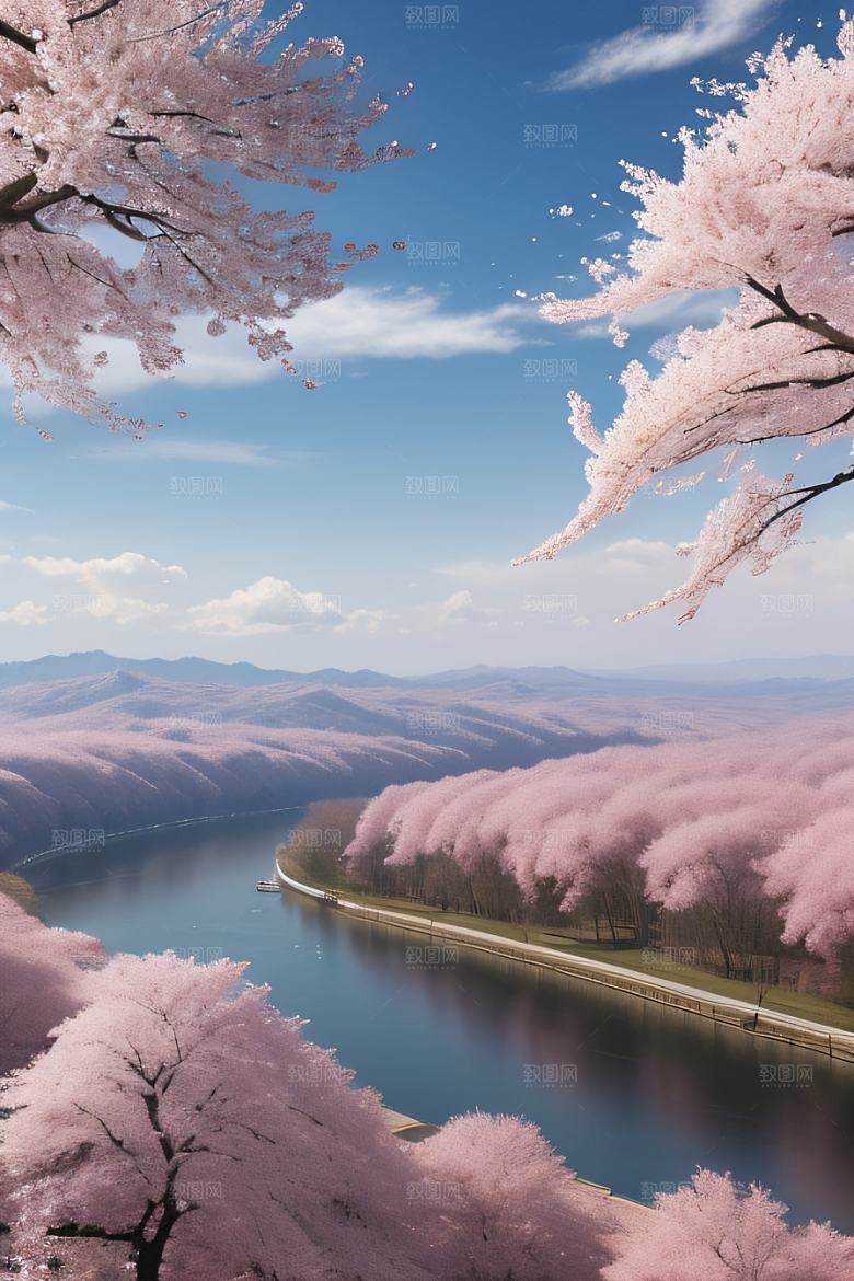 飘逸樱花云上皇宫