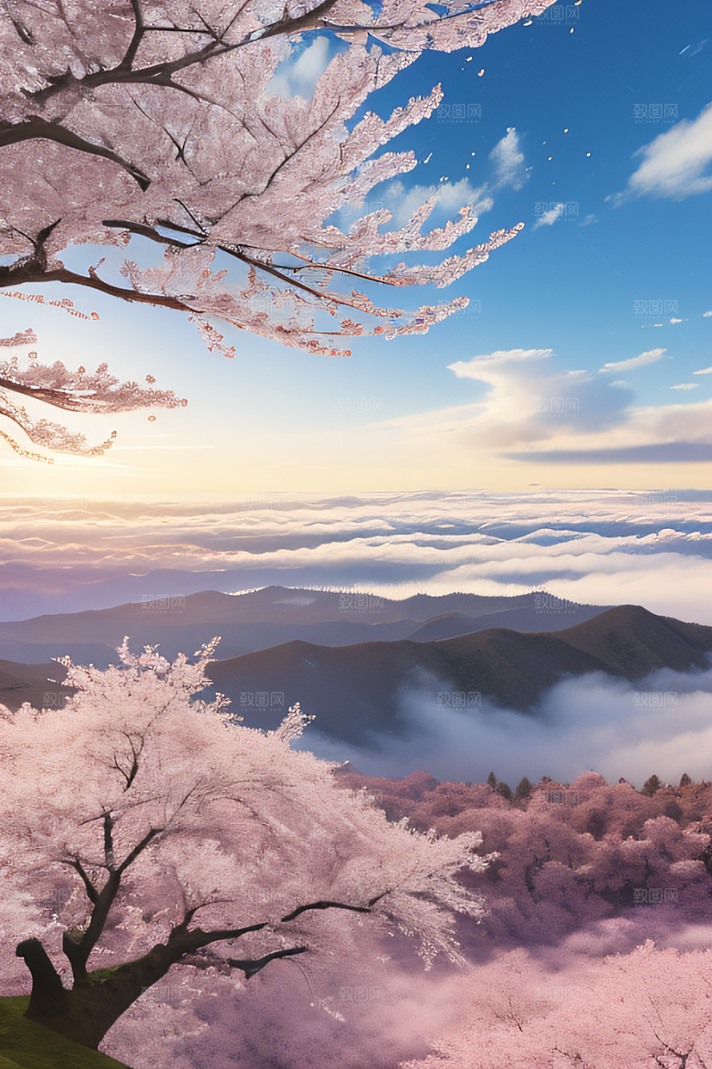 飘香樱花云上皇家殿堂