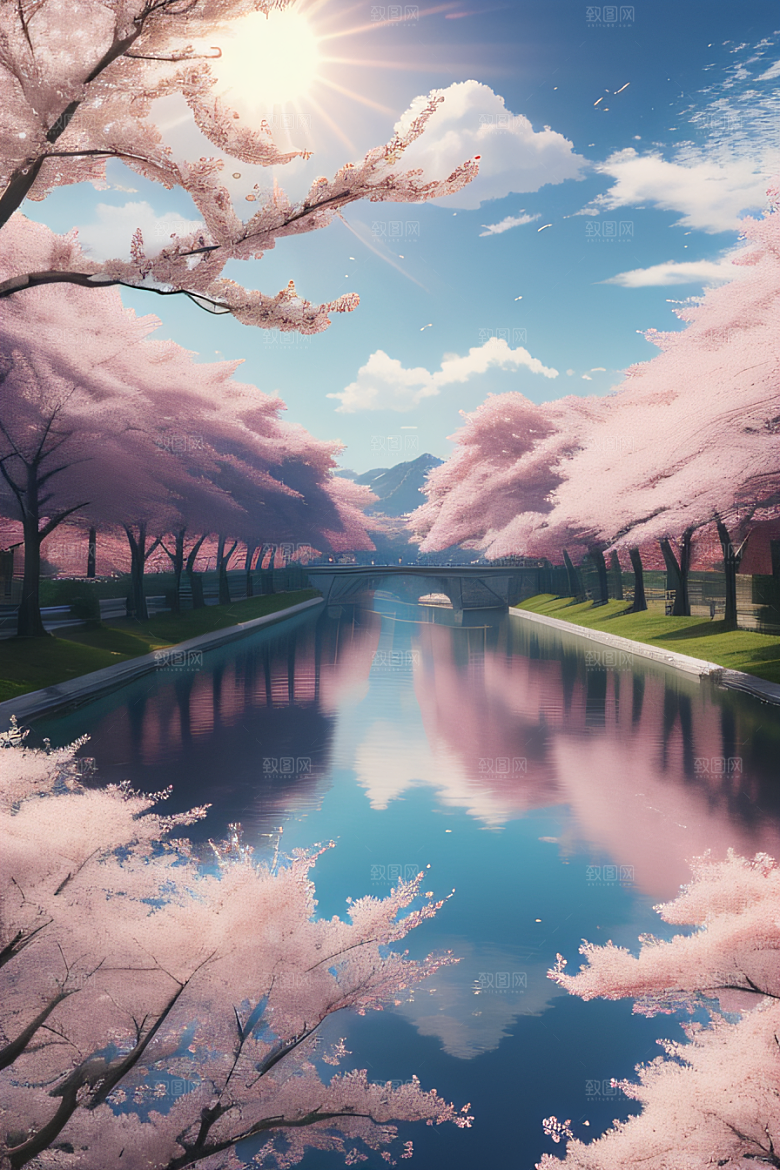 樱花浪漫云上皇家宫殿