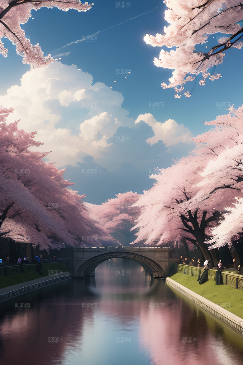 樱花浪漫云上皇家宫殿
