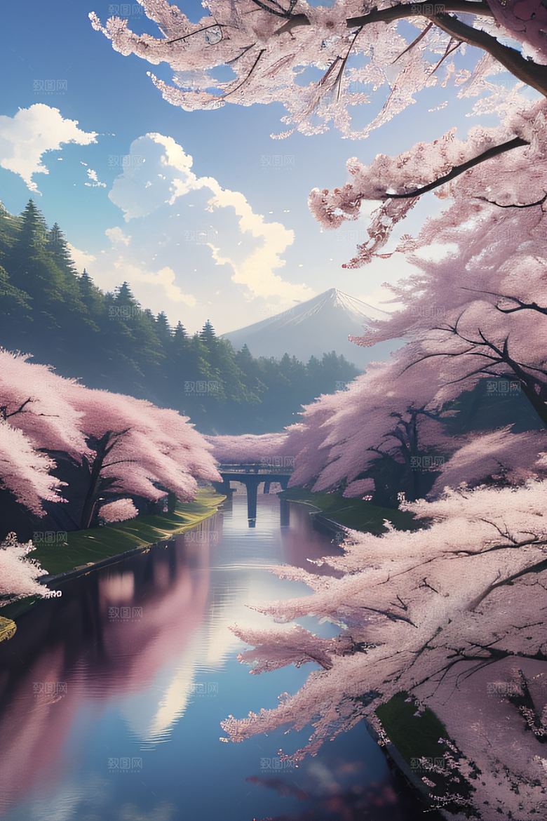 樱花浪漫云上皇家宫殿