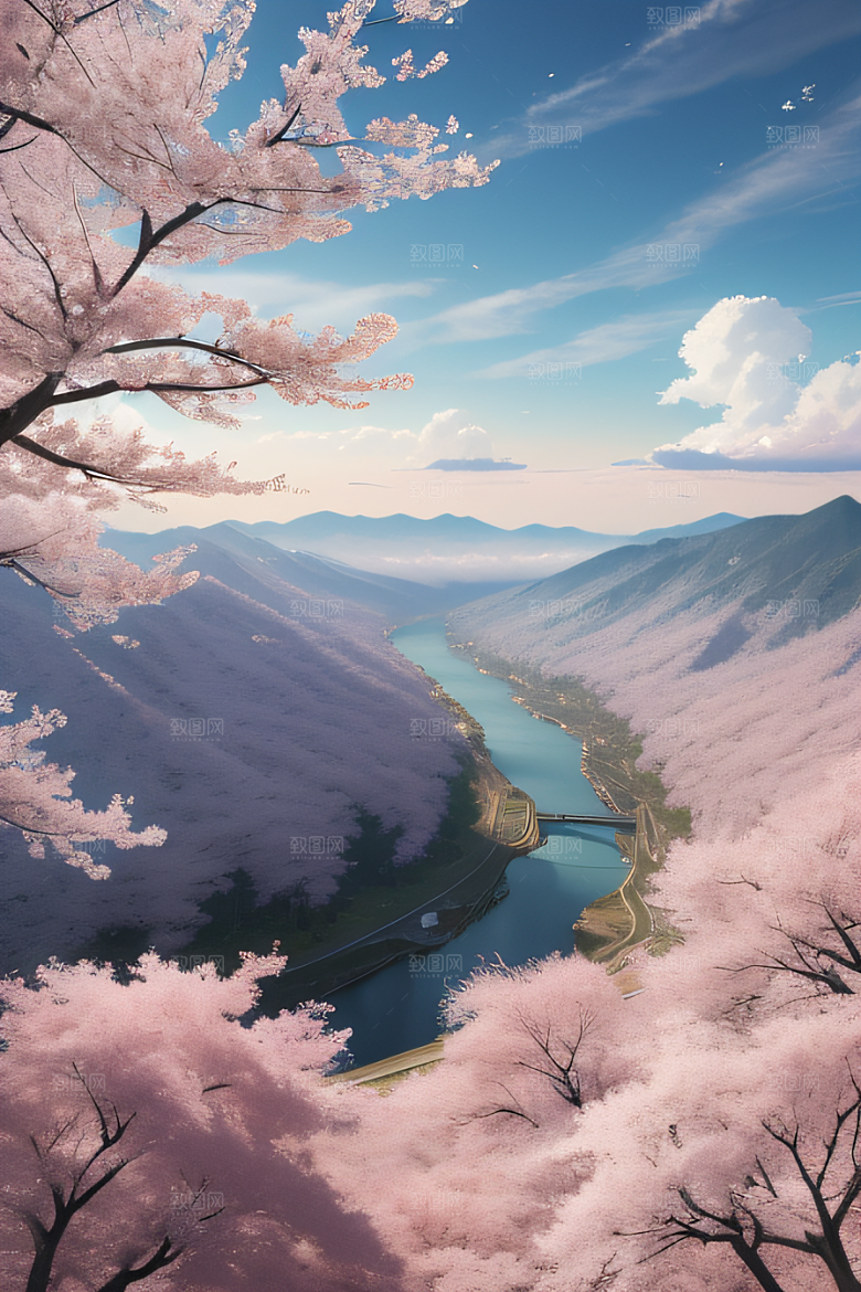 飘逸樱花云上皇宫