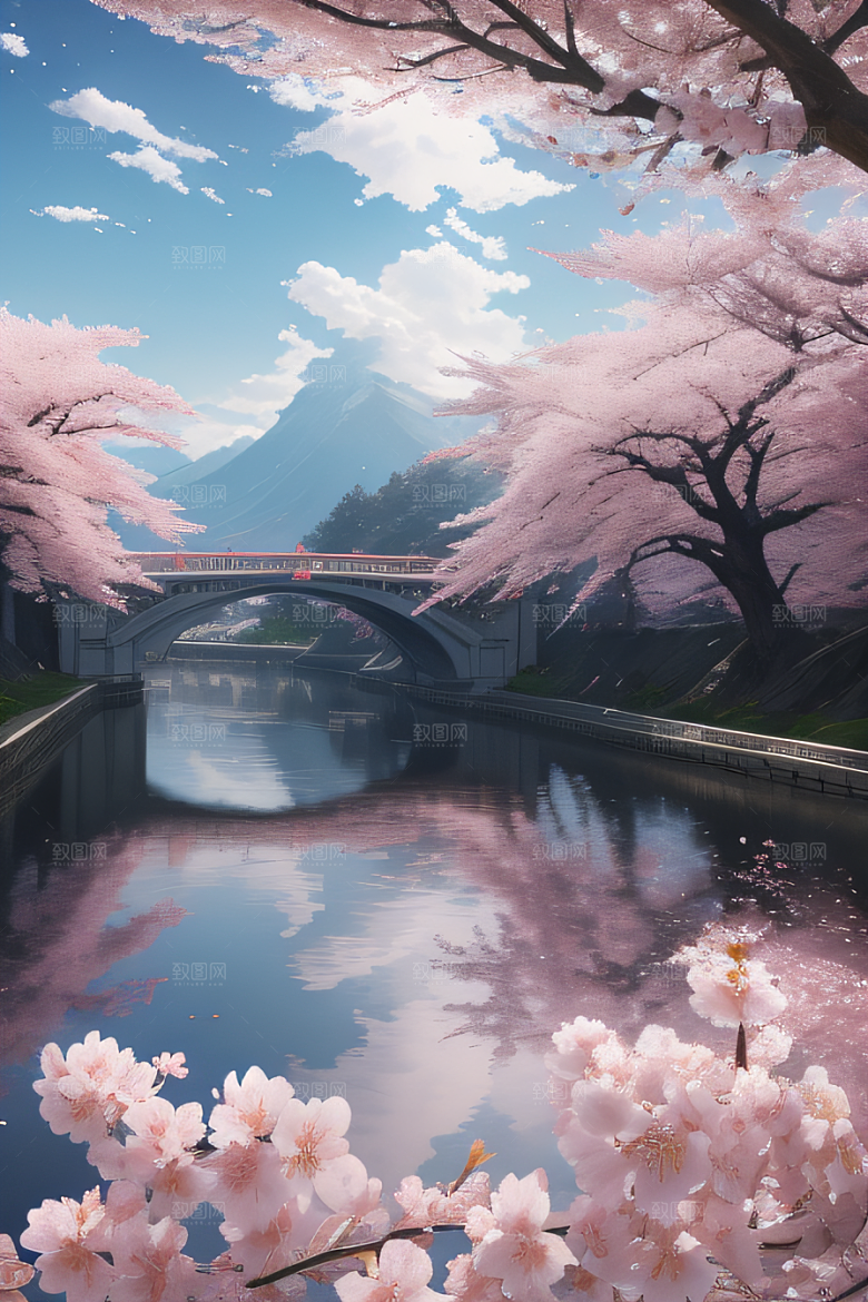 飘逸樱花云上皇宫