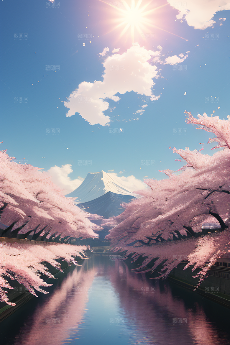飘逸樱花云上皇宫