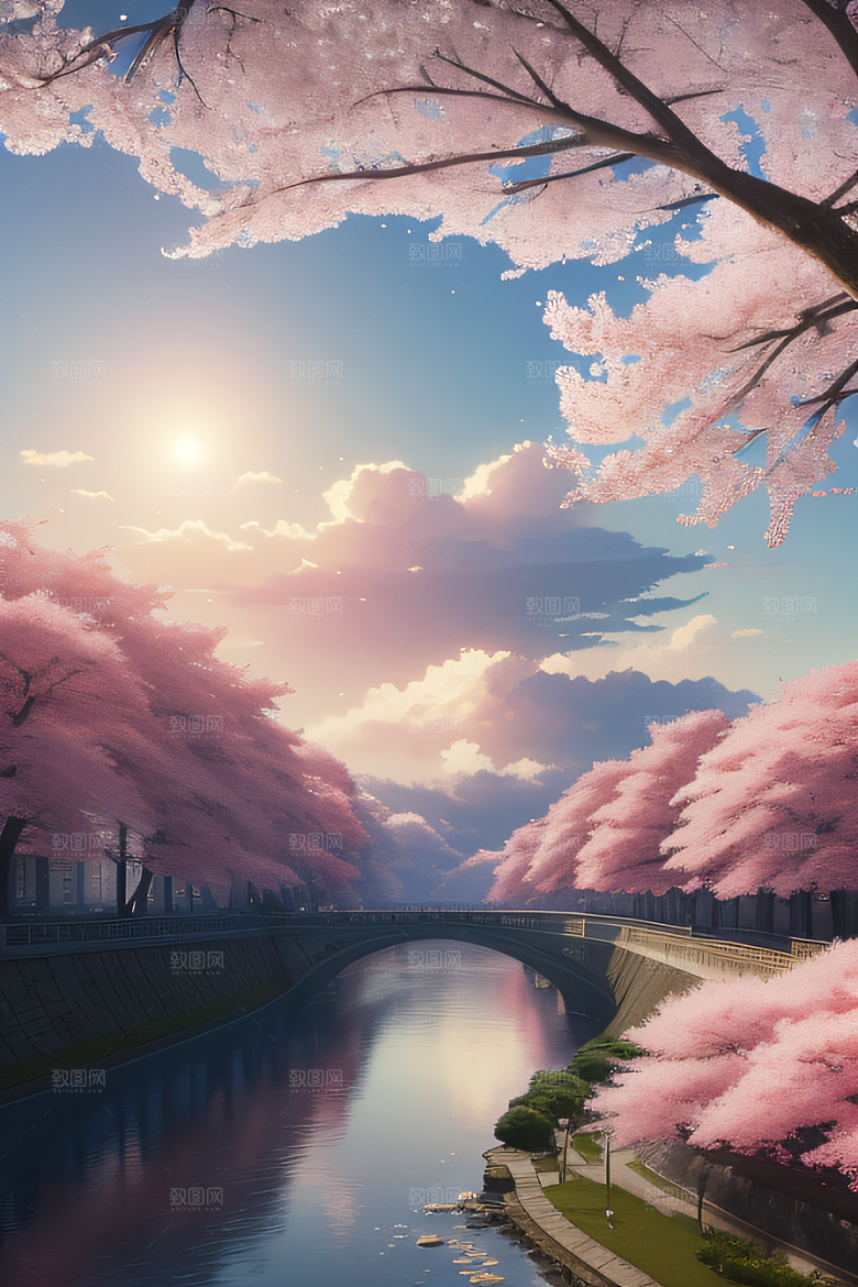 飘逸樱花云上皇宫