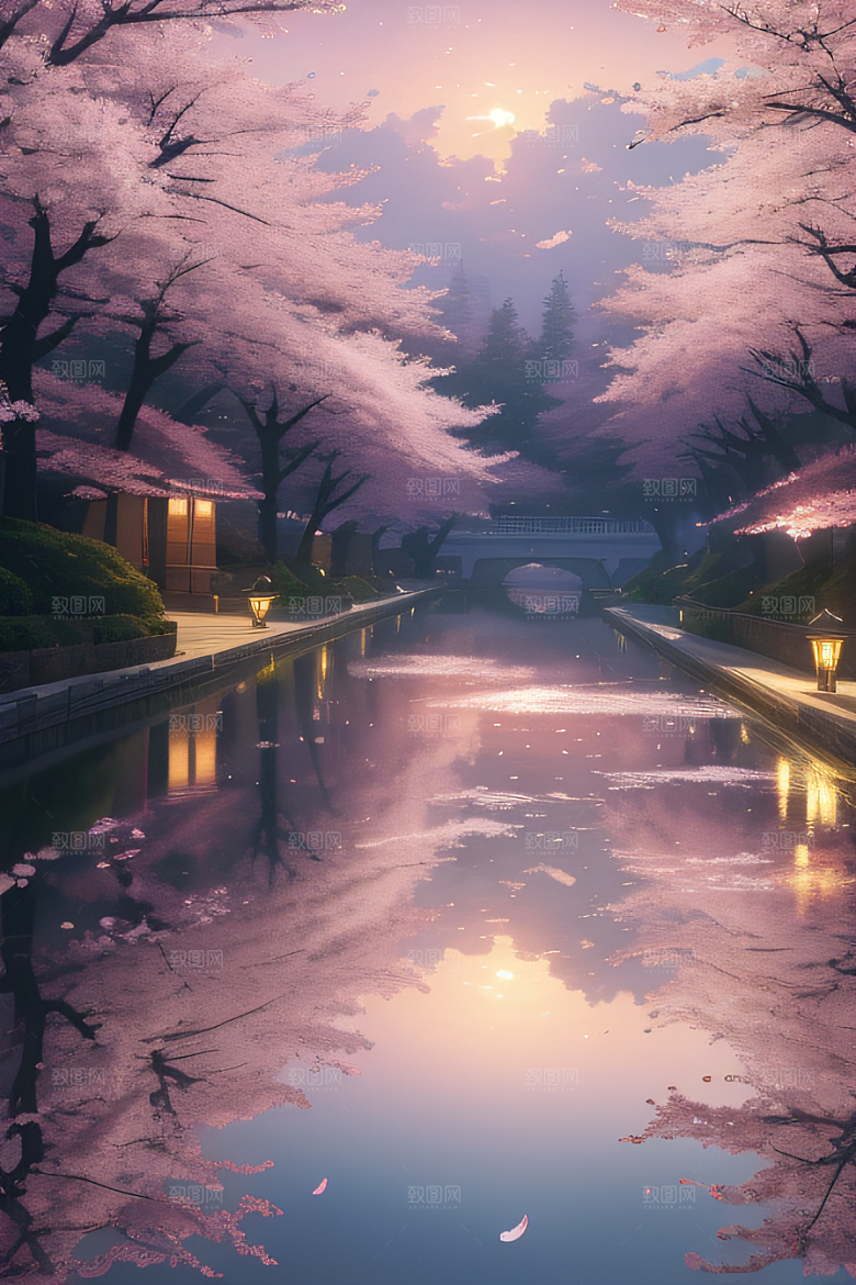 飘逸樱花云上皇宫