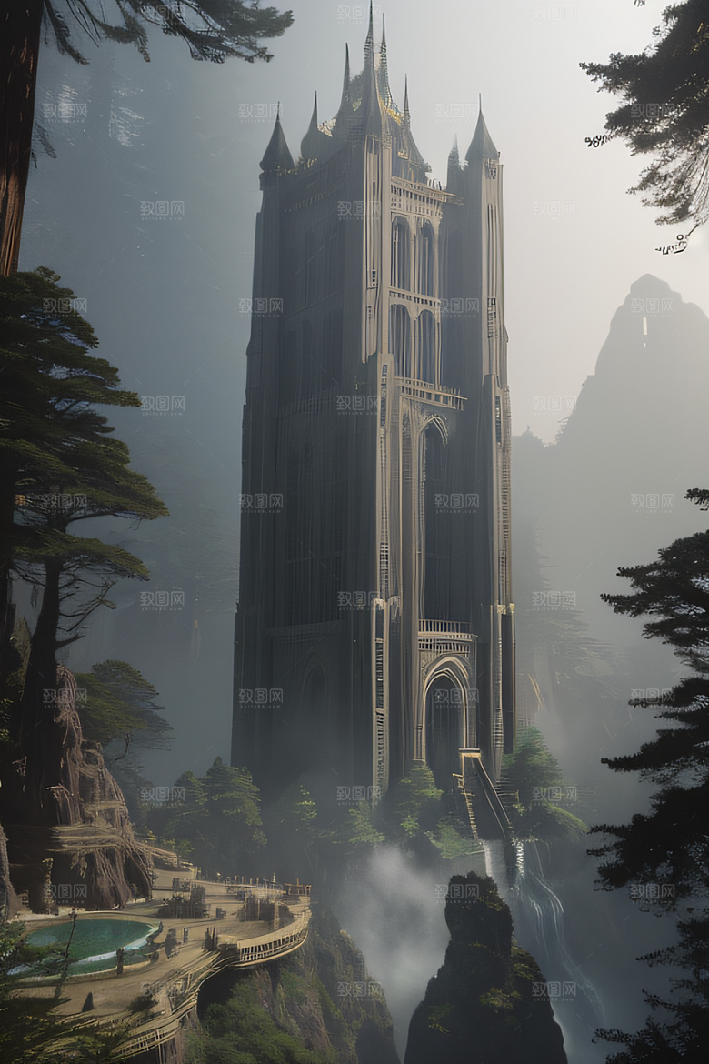 午间阳光下的超写实海洋场景