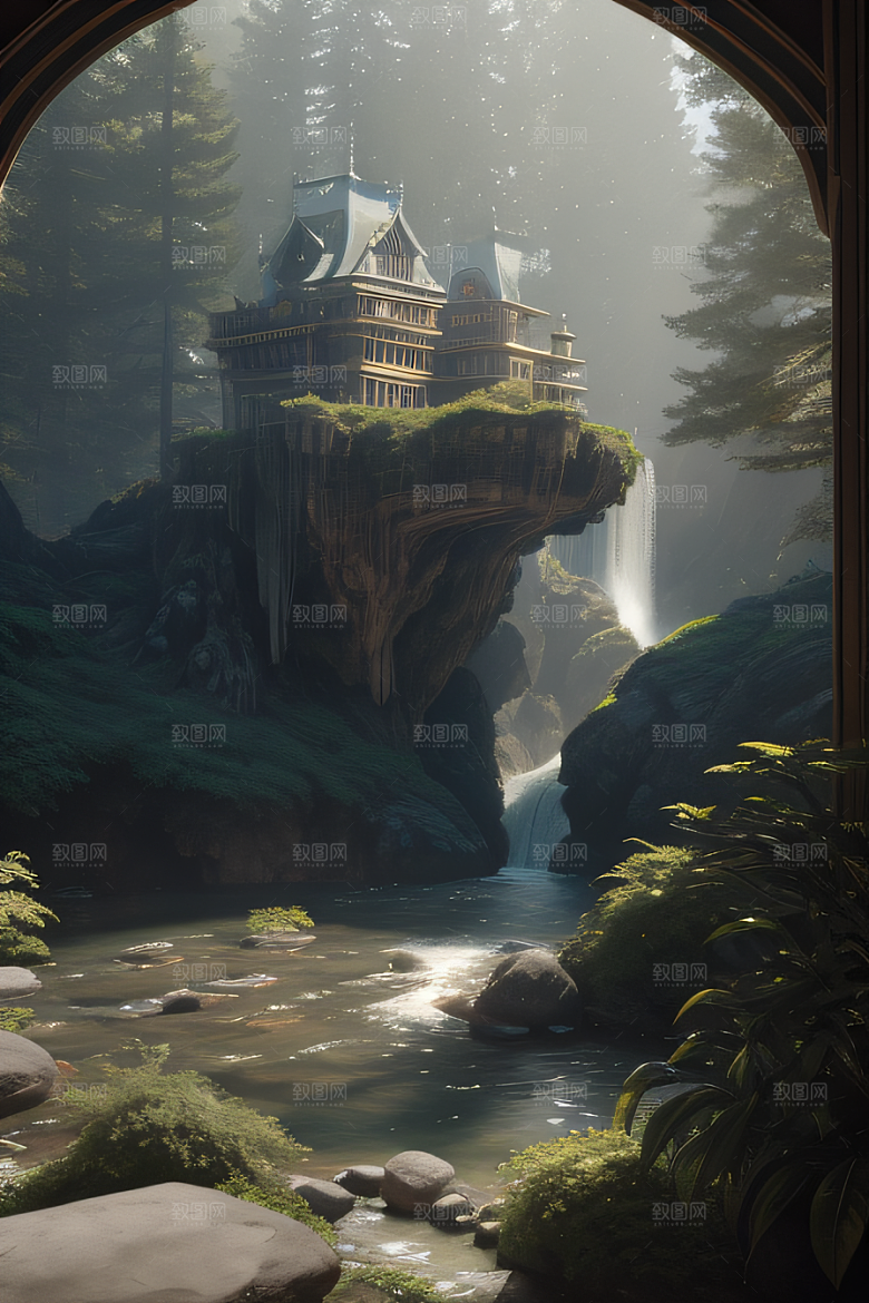 超写实细节描绘的玻璃宫殿