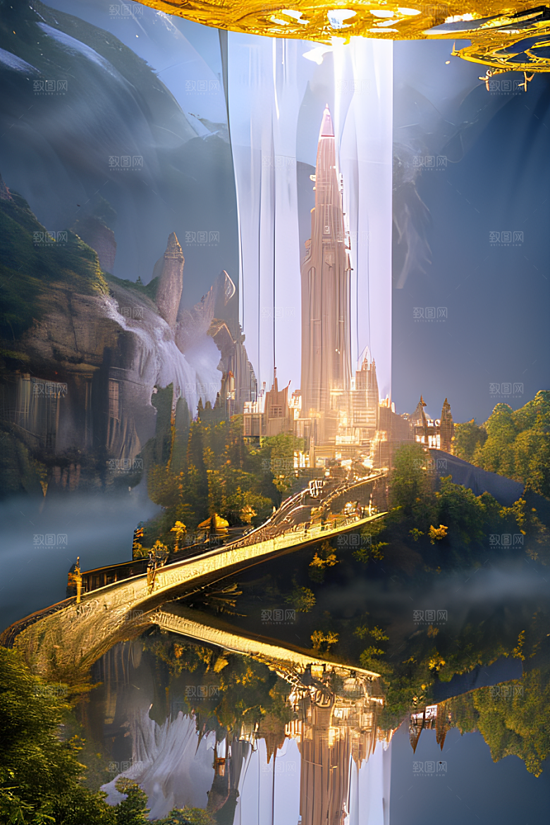 金殿之上魔法巫师与蛇的威严景观