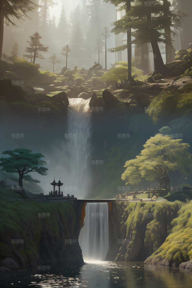 艺术家们创作的工作室吉卜力风格