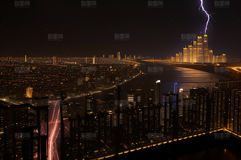 河流贯穿的海岸都市