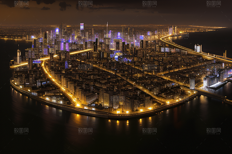 闪电屏障下的都市幻景
