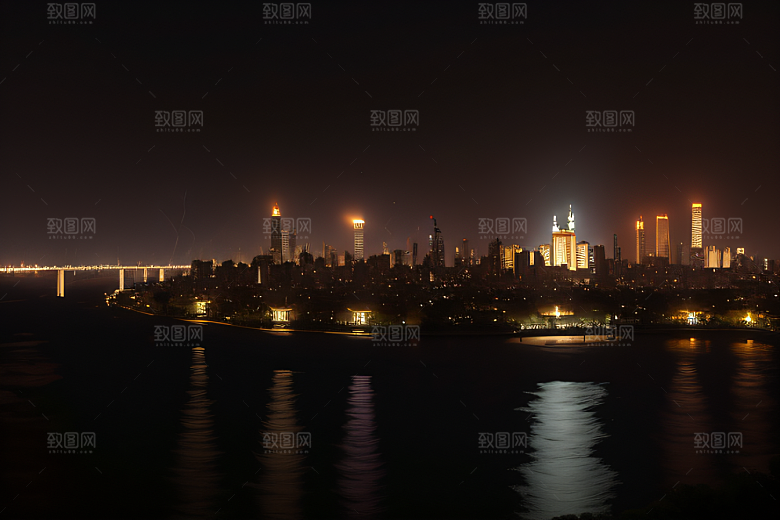 闪电屏障下的都市幻景