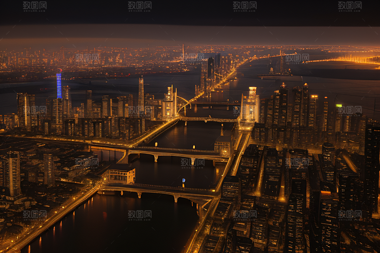 闪电屏障下的都市幻景