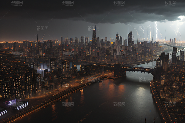 未来都市的挑战图案