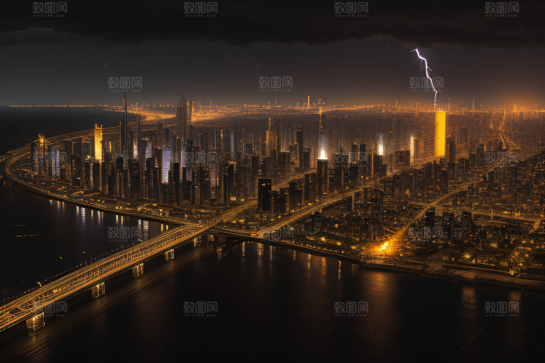 未来都市的挑战图案