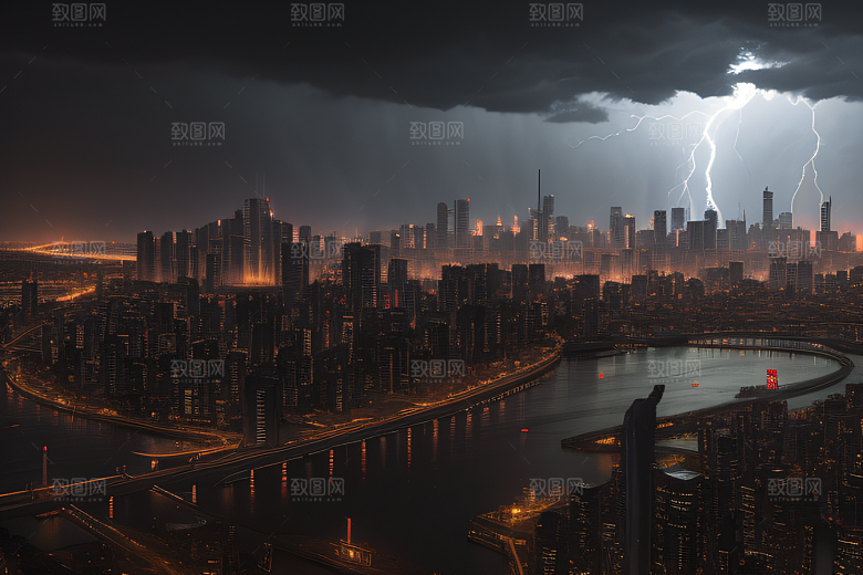 未来都市的挑战图案