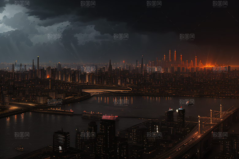 未来都市的挑战图案