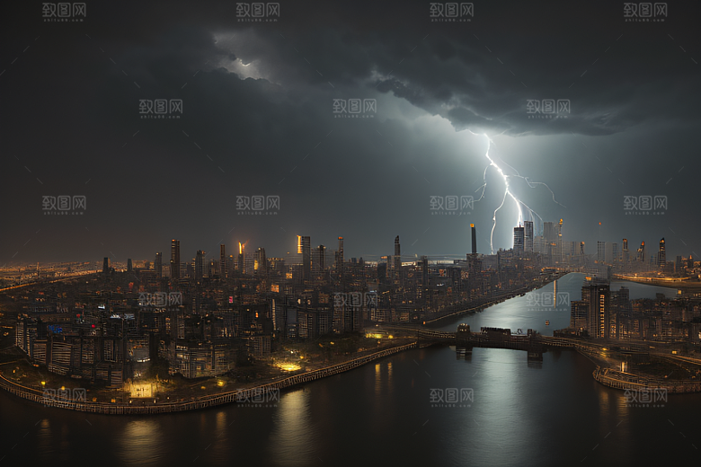 东侧六座塔楼的辉煌都市