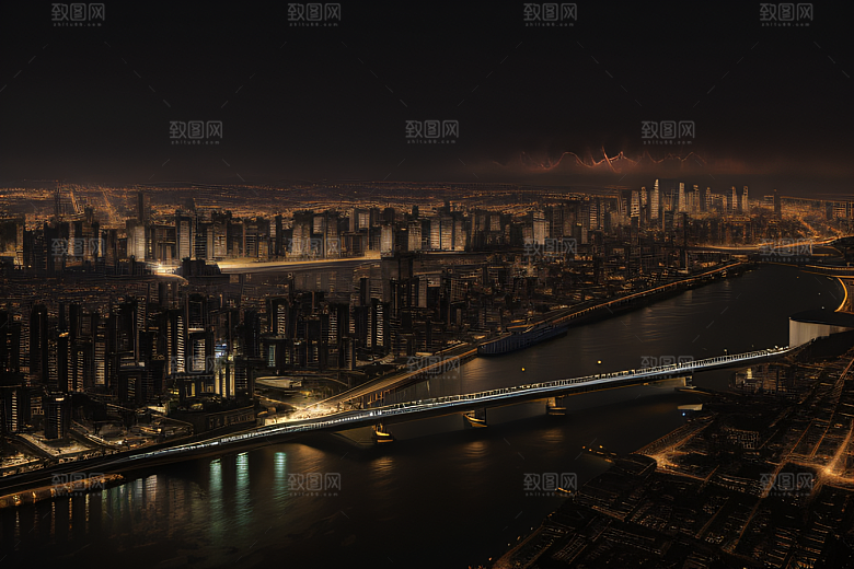 闪电屏障下的都市幻景