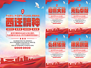 西迁精神党建海报系列
