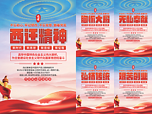 西迁精神党建海报