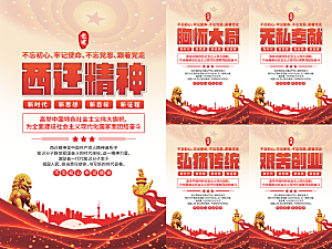 西迁精神党建海报