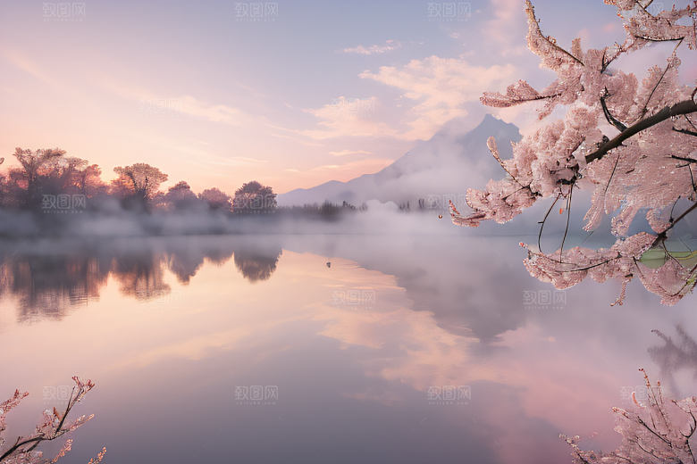 美轮美奂的中国宫殿画卷桃花湖泽无边