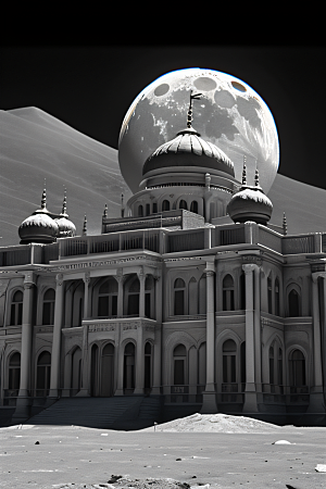 月球上的仙境皇宫