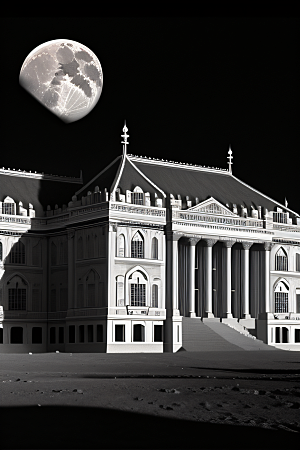 月球上的华丽宫殿