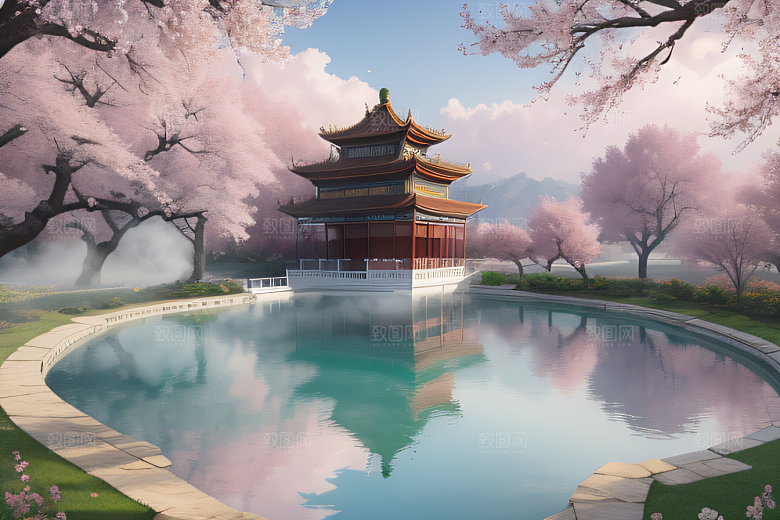 热门艺术作品中国宫殿美景的壮丽描绘