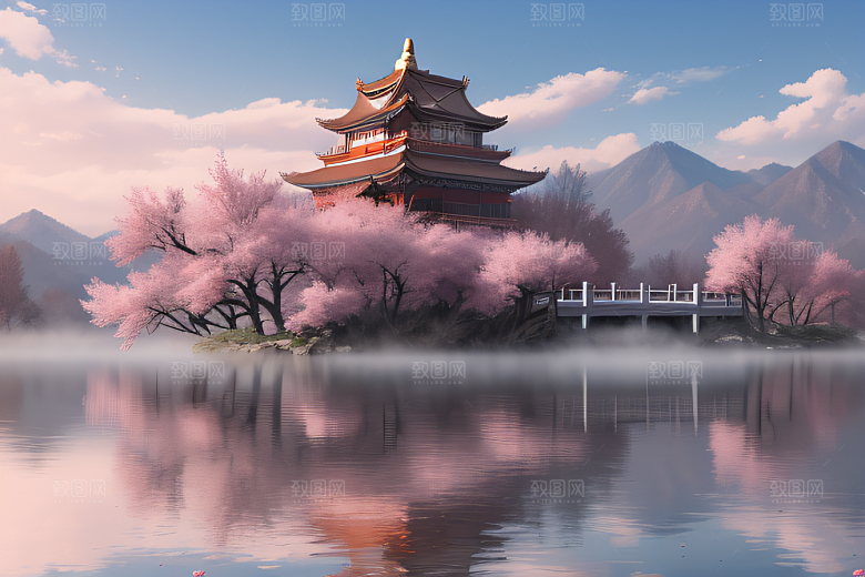 热门艺术作品中国宫殿美景的壮丽描绘