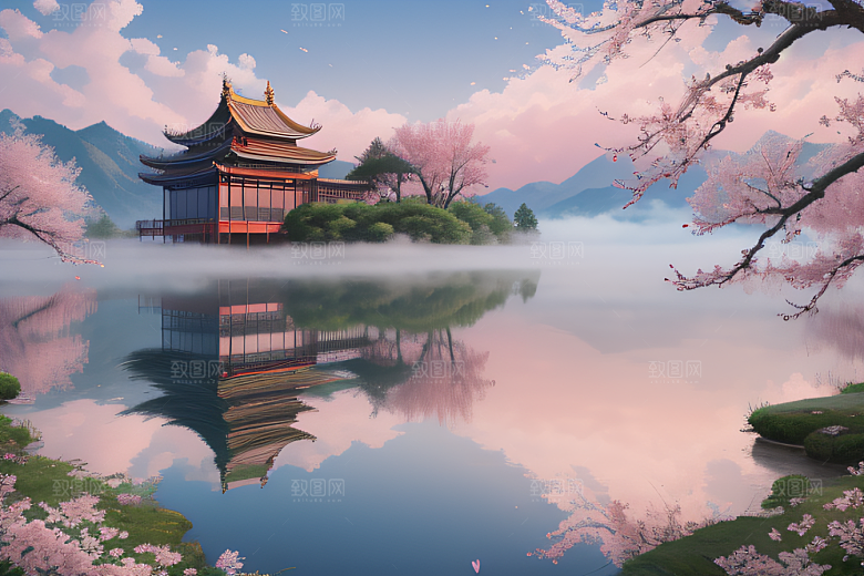 热门艺术作品中国宫殿美景的壮丽描绘