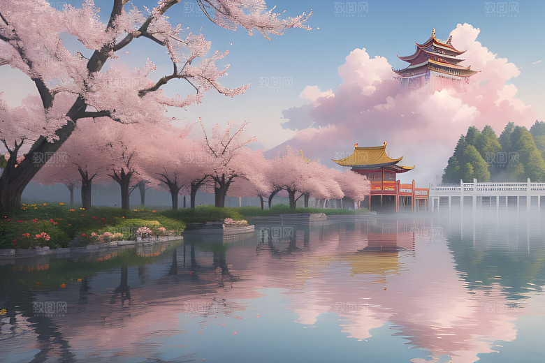 热门艺术作品中国宫殿美景的壮丽描绘