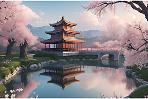 热门艺术作品中国宫殿美景的壮丽描绘