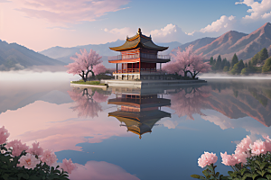 热门艺术作品中国宫殿美景的壮丽描绘
