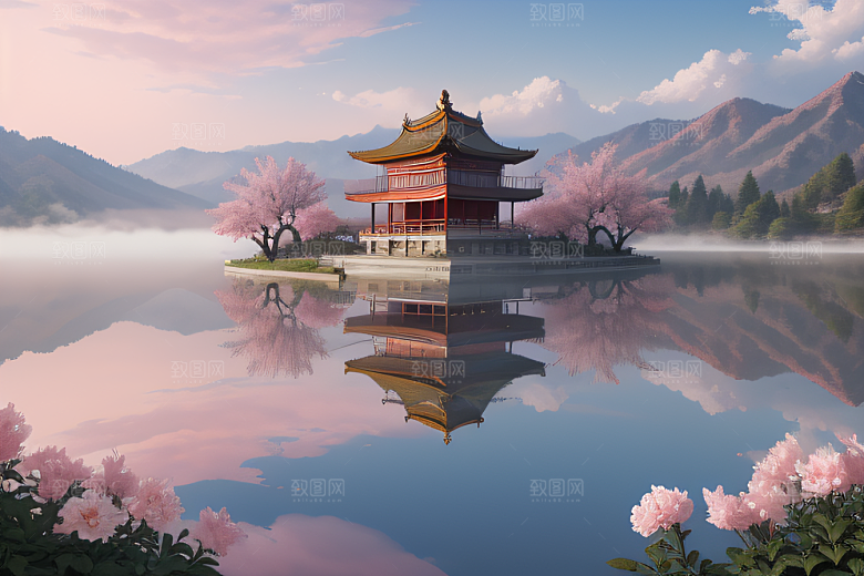 热门艺术作品中国宫殿美景的壮丽描绘