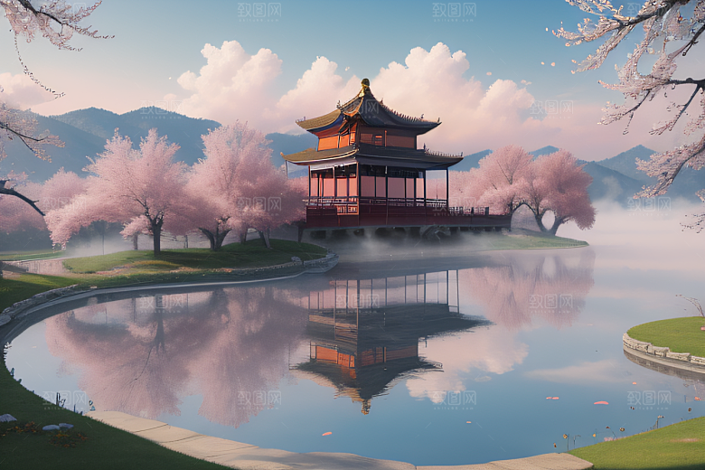 热门艺术作品中国宫殿美景的壮丽描绘