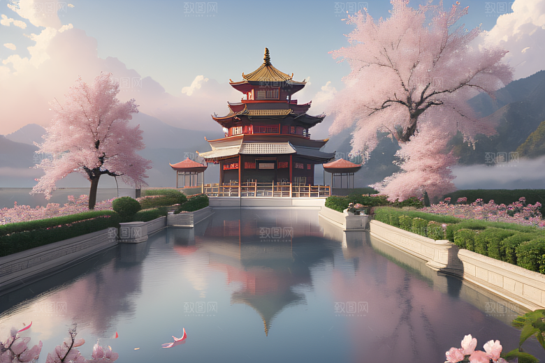 热门艺术作品中国宫殿美景的壮丽描绘