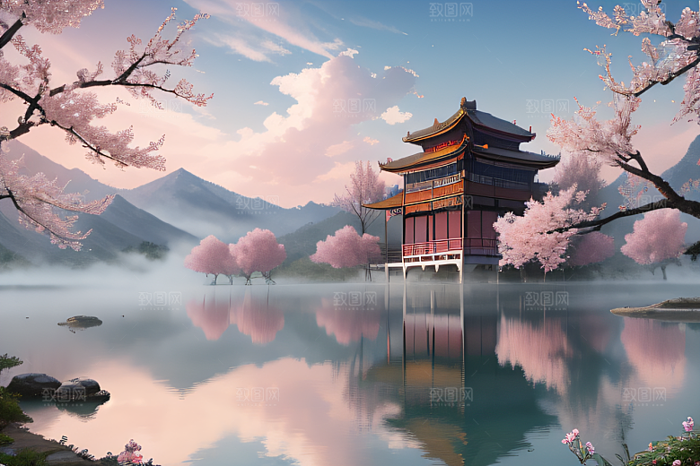 热门艺术作品中国宫殿美景的壮丽描绘