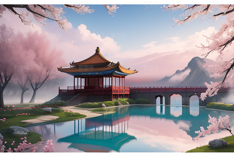 热门艺术作品中国宫殿美景的壮丽描绘