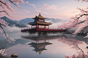 热门艺术作品中国宫殿美景的壮丽描绘