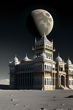 梦幻中的月球宫殿