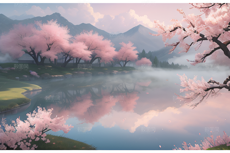 艺术站热门中国宫殿美景的壮丽绘画