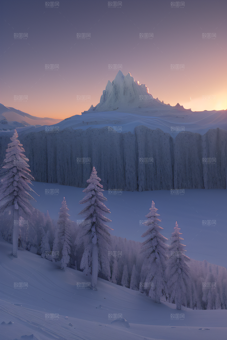 冰雪覆盖的电影场景